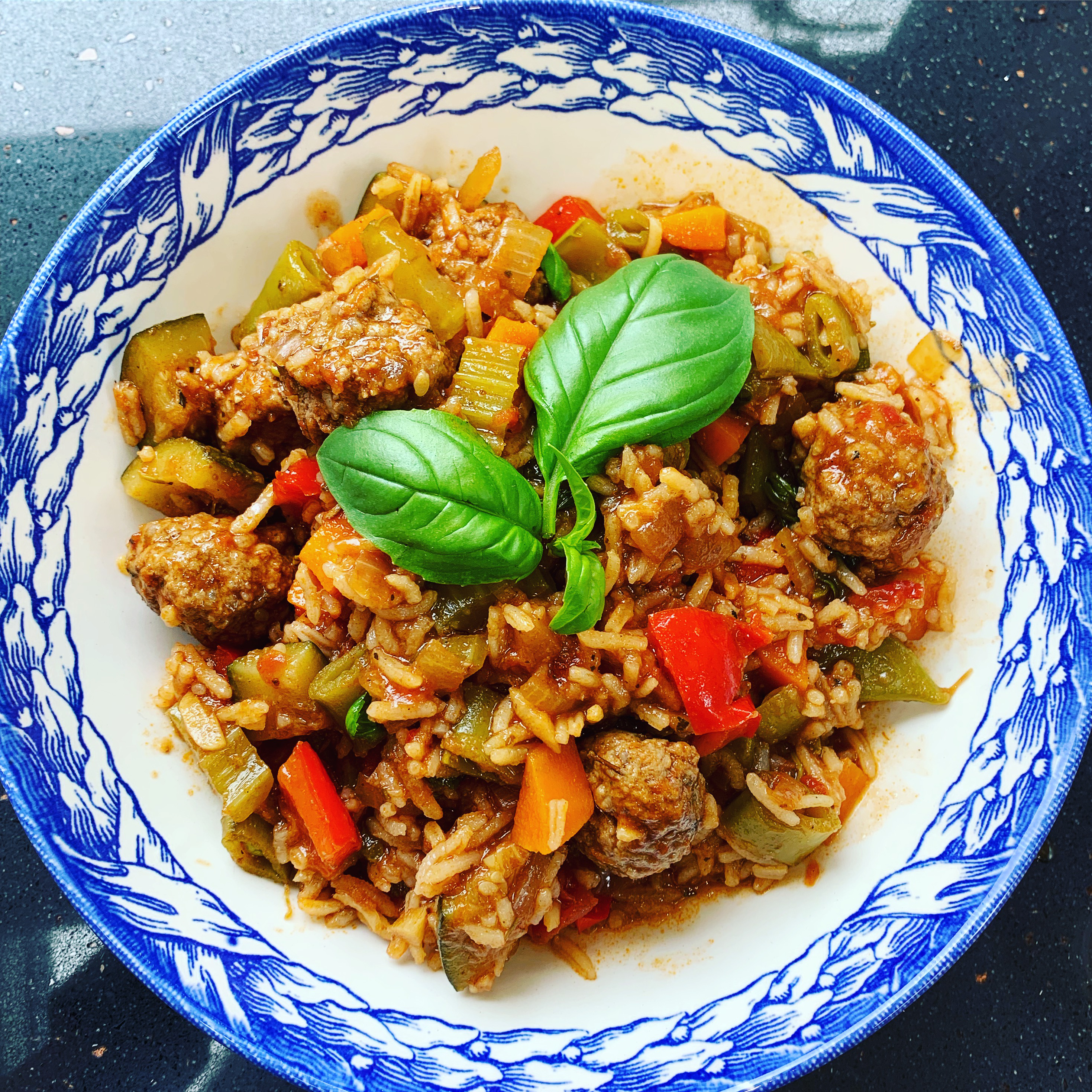 Mediterranean meatball stew