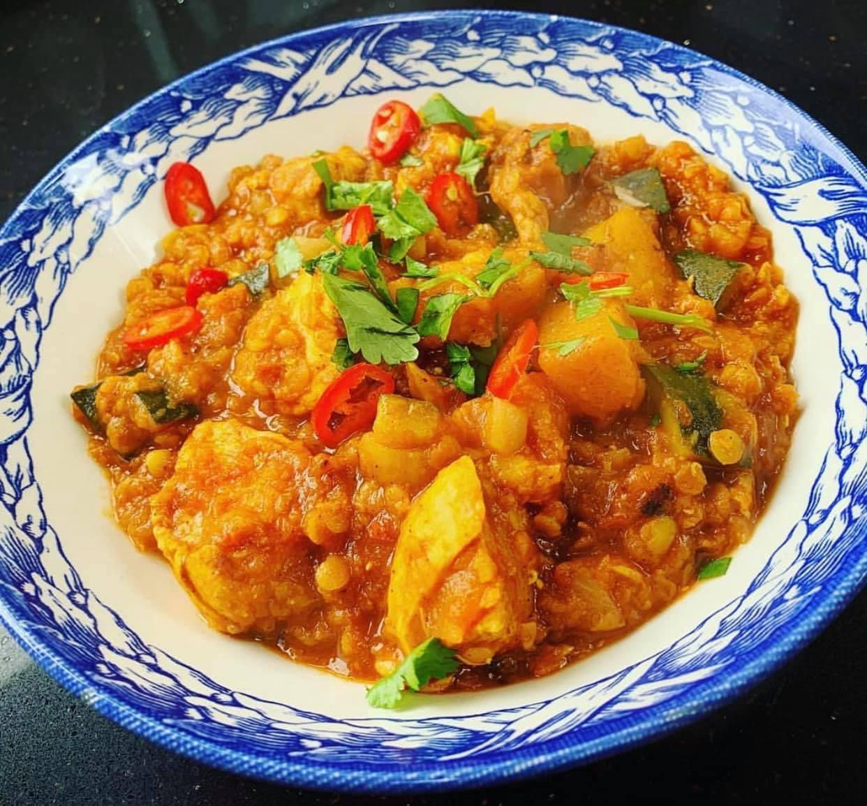 Chicken Dhansak... less than 5% fat