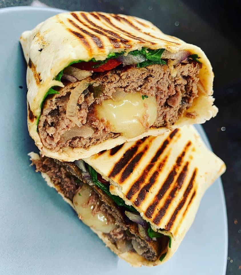 Melt in the middle Jalapeño burger wraps
